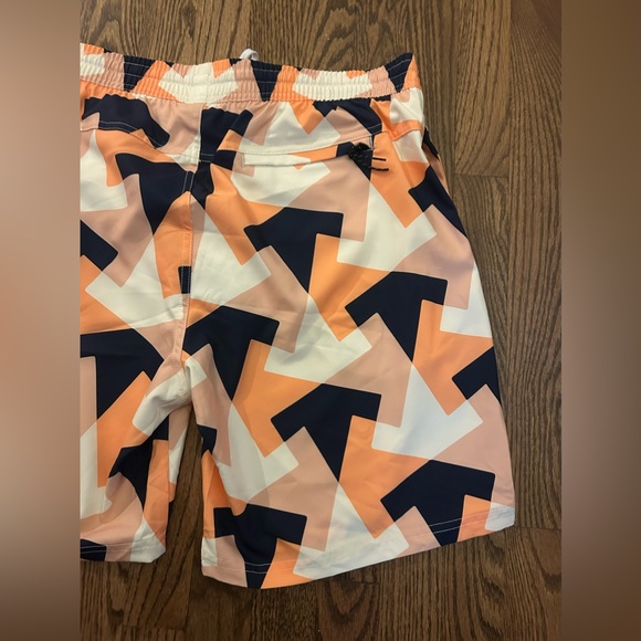 Sovereign Code Swim Trunks Mens Size Large Orange Blue Geometric NWOT - Picture 5 of 5